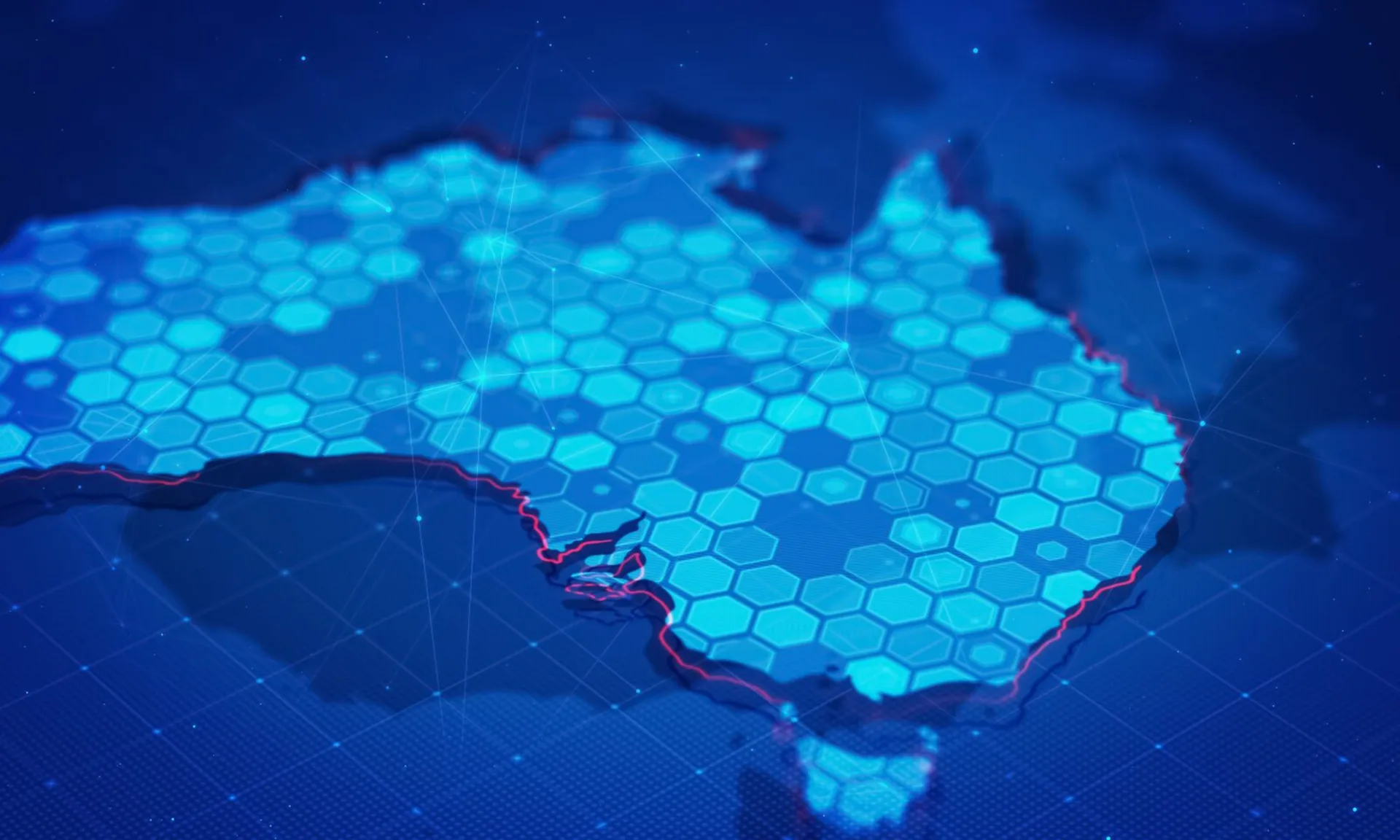 A digital map of Australia shows a connected network, representing Career Calling's reach for vet compliance.