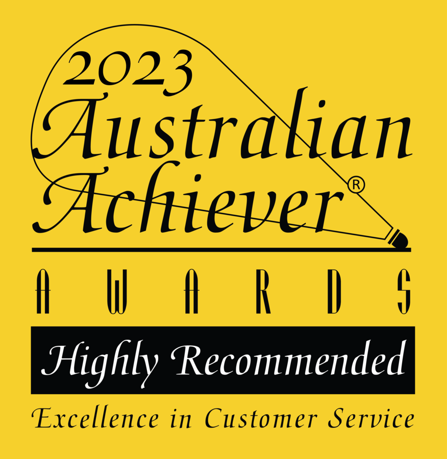 Australian Achiever Awards logo recognizing Career Calling International's excellence in customer service.