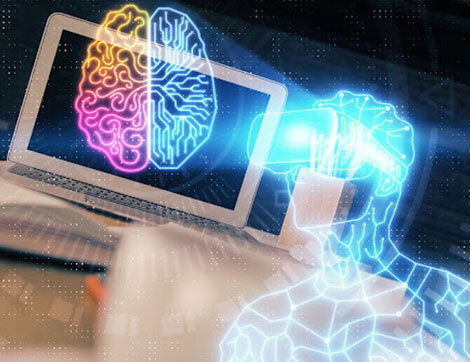 AI Brain | Career Calling International A digital rendering shows a brain connected to artificial intelligence, illustrating technology in vocational education.