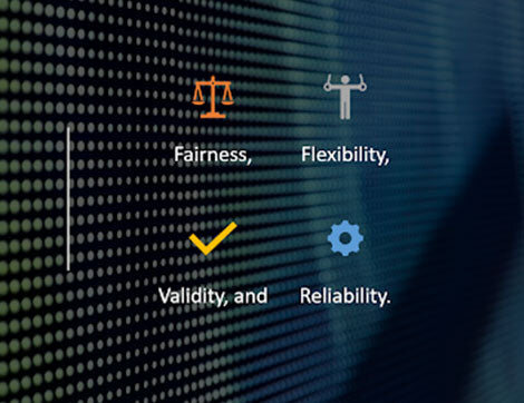 Assessment Principles | Career Calling International This graphic illustrates the four principles of assessment—fairness, flexibility, validity, and reliability—important for.