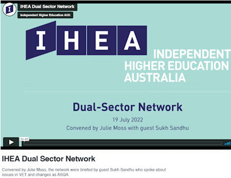 IHEA Dual Sector Network | Career Calling International A screenshot of the IHEA Dual Sector Network conference title slide, relevant to vet compliance news.